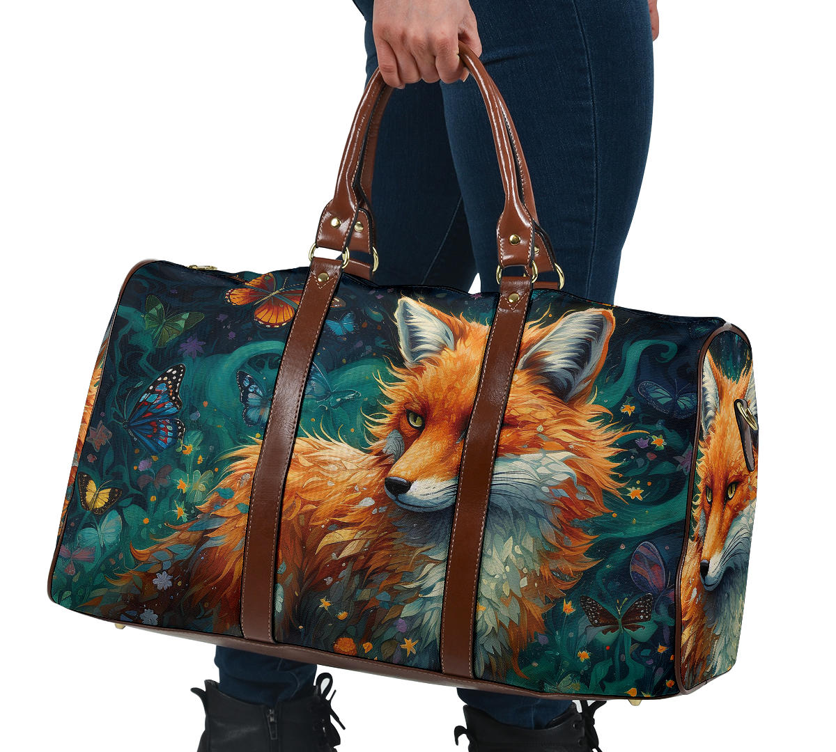 Enchanted Forest Guardian Fox Women's Travel Bag