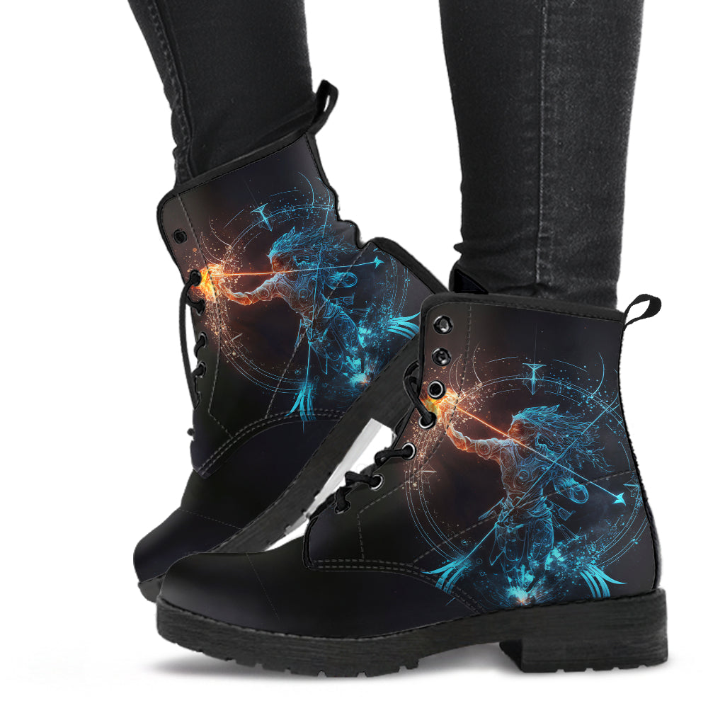 Sagittarius Zodiac Women's Vegan Leather Boots