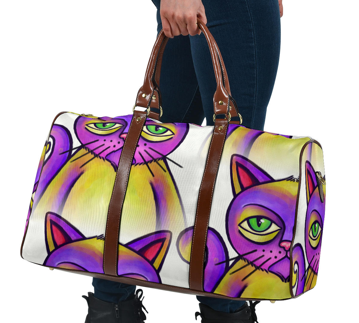 Purple Cat Women's Travel Bag