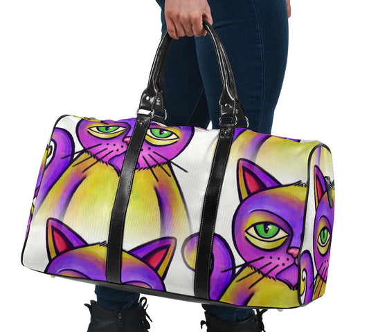 Purple Cat Women's Travel Bag