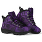 Purple Victorian Pattern Women's Alpine Boots