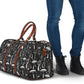 Black White Mushrooms Women's Travel Bag