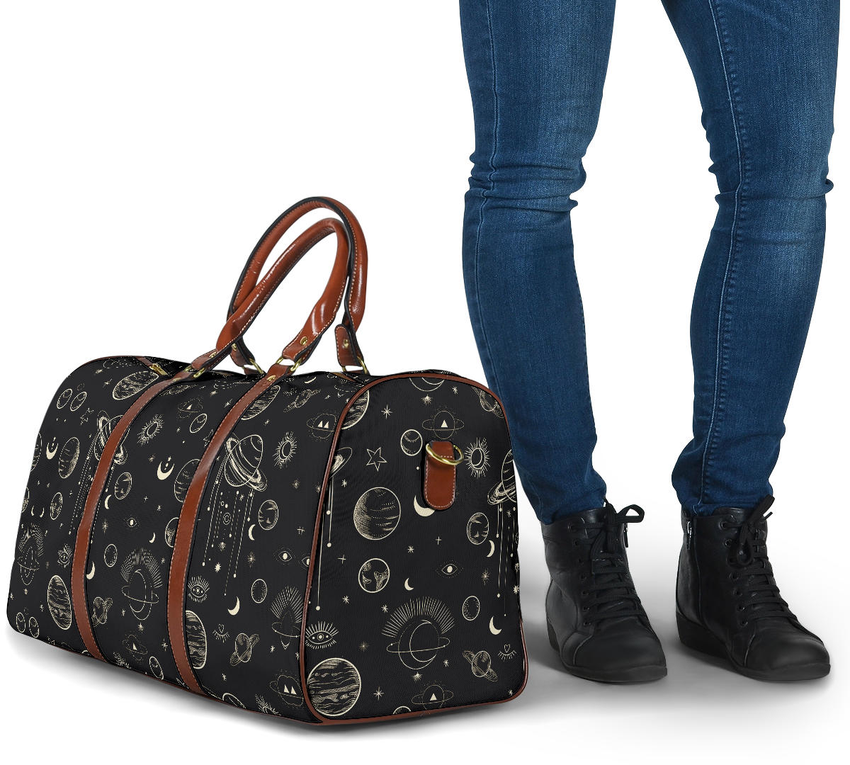 Moon Phases Abstract Women's Travel Bag