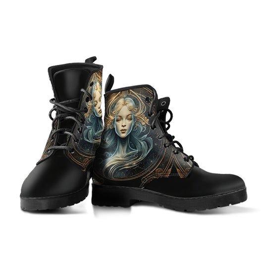 Virgo Zodiac Women's Vegan Leather Boots