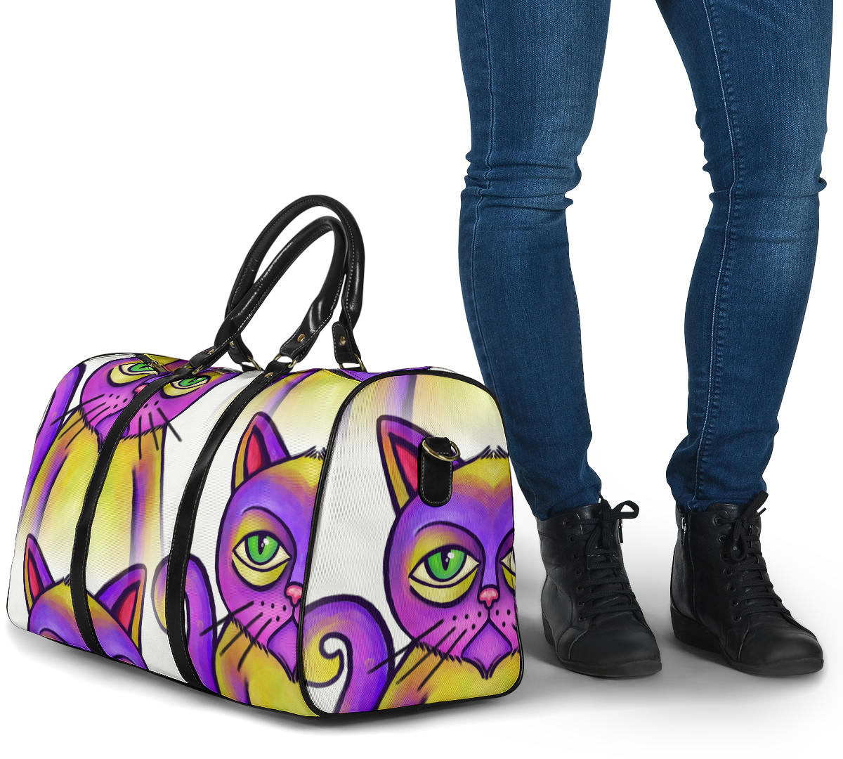 Purple Cat Women's Travel Bag