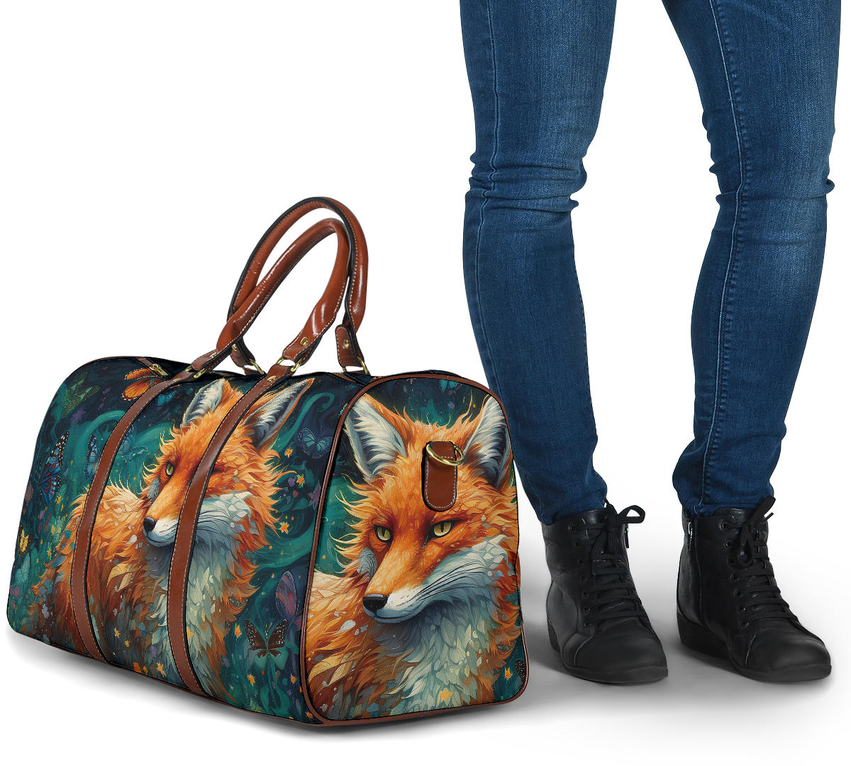 Enchanted Forest Guardian Fox Women's Travel Bag