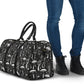 Black White Mushrooms Women's Travel Bag