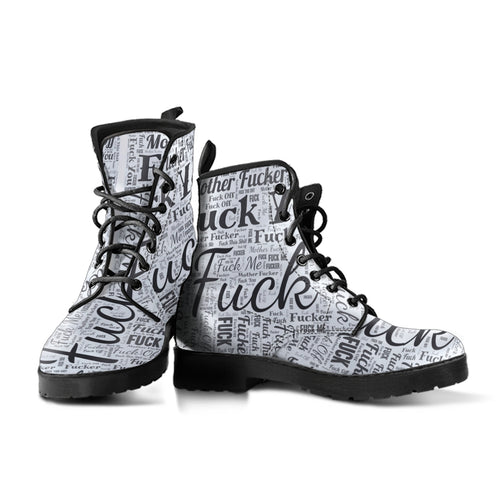 Wash Your Mouth Out With Soap Women's Vegan Leather Combat Boots