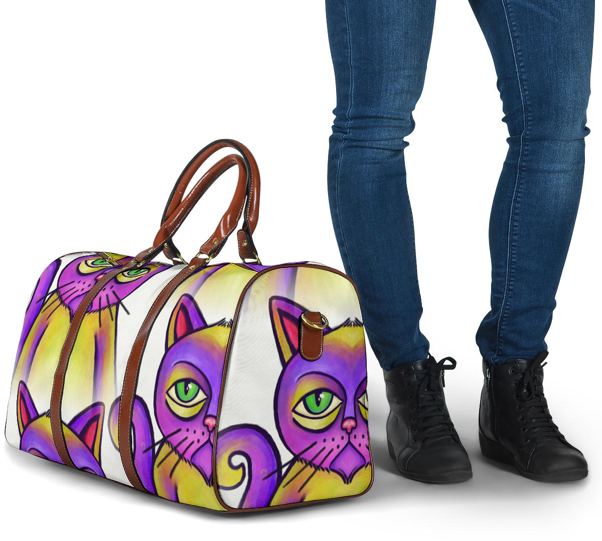 Purple Cat Women's Travel Bag