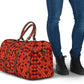 Red Animal Print Women's Travel Bag