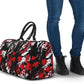 Red And Black Ink Splatter Women's Travel Bag