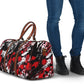 Red And Black Ink Splatter Women's Travel Bag