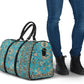 Grandma's Old Teal Blue Carpet Women's Travel Bag