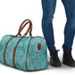 Teal White Vintage Women's Travel Bag