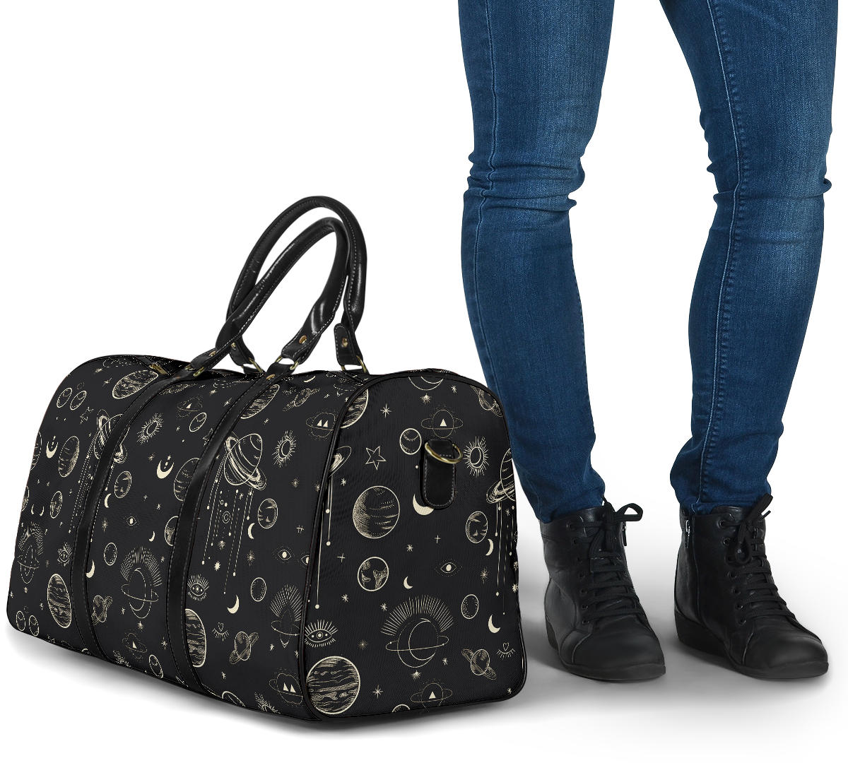 Moon Phases Abstract Women's Travel Bag