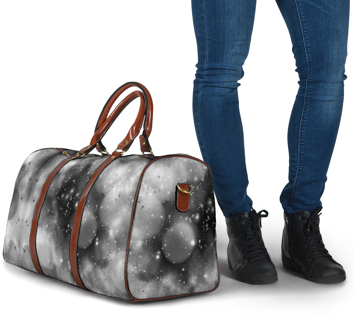 Monochrome Galaxy Digital Women Travel Bag