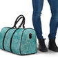 Teal White Vintage Women's Travel Bag