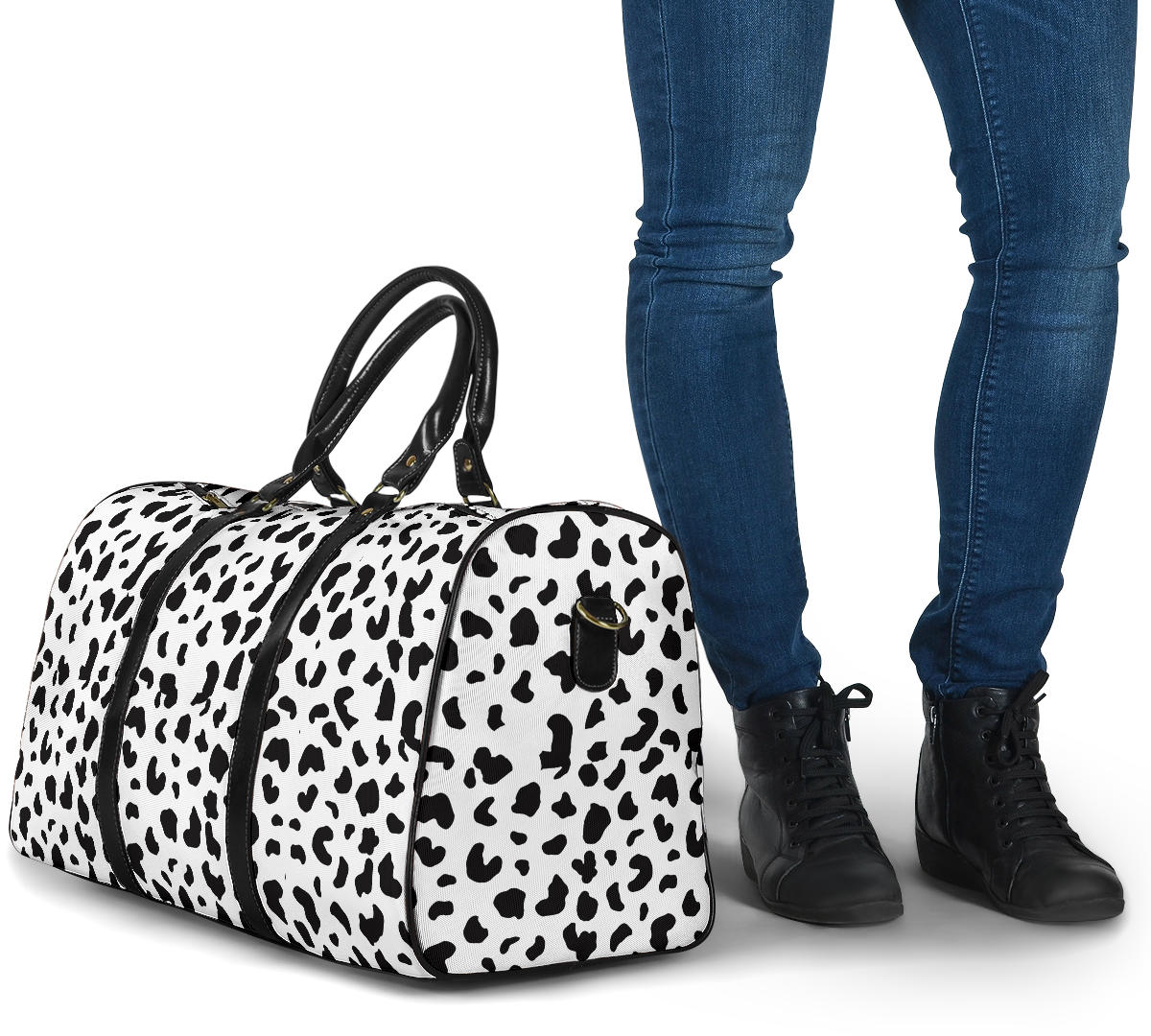 White Leopard Women's Travel Bag