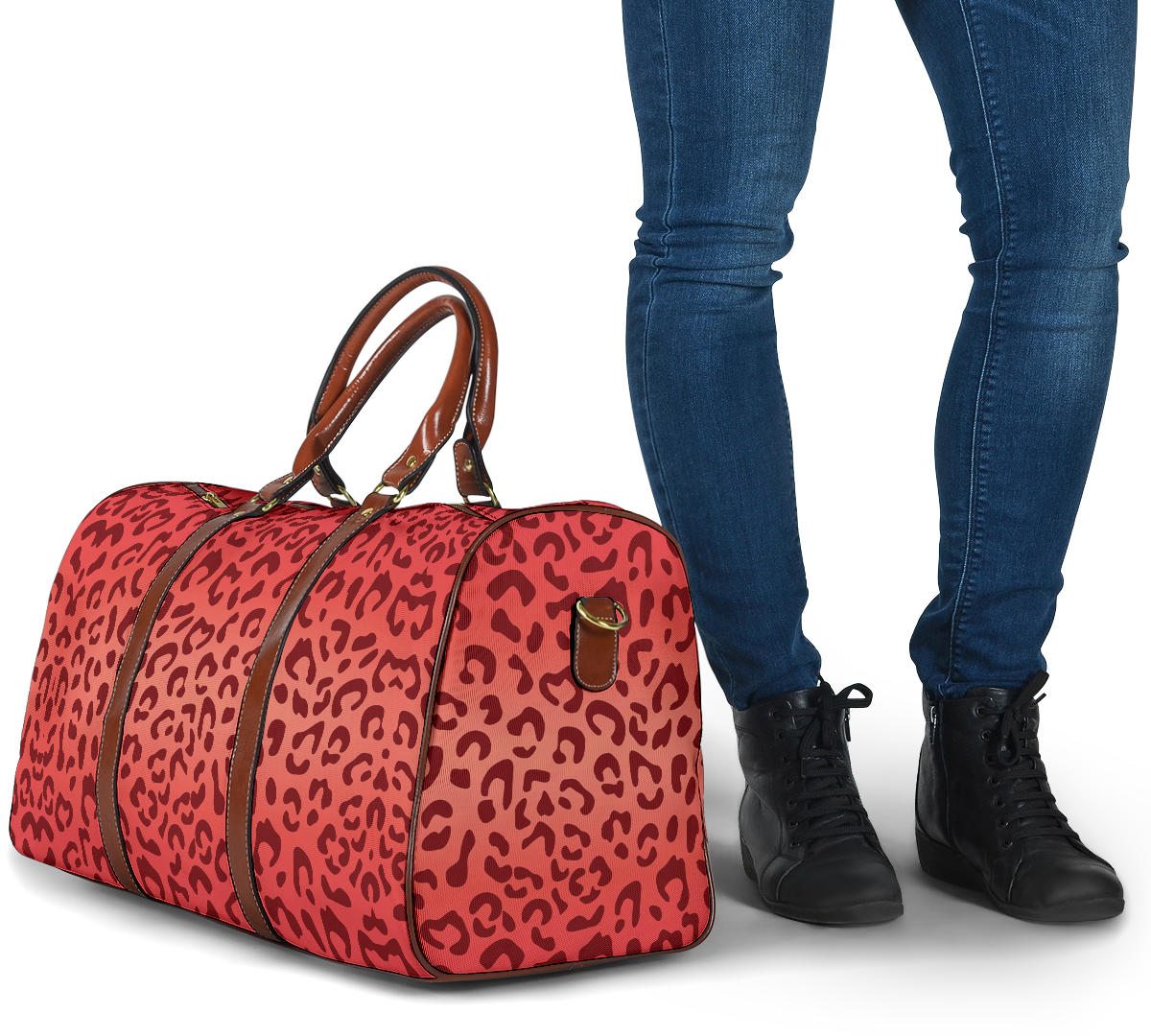 Orange Animal Women's Travel Bag