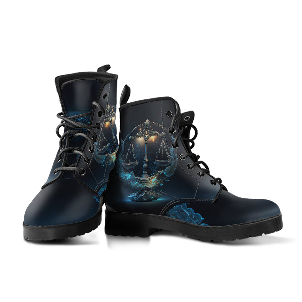 Libra Zodiac Women's Vegan Leather Boots