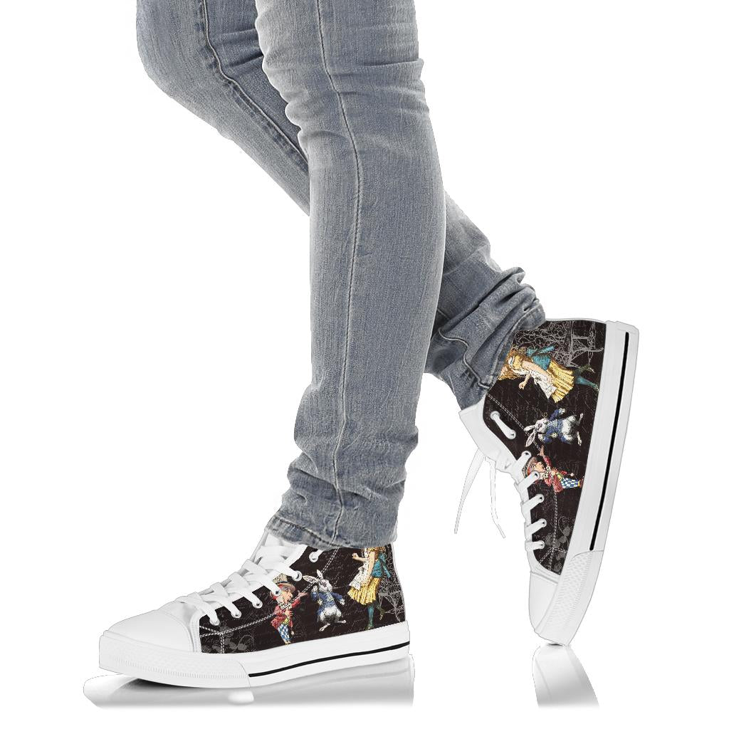 Alice in Wonderland, Women's High high quality Top Sneakers