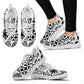 Black and White Multi Tile Women's Athletic Sneakers