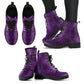 Vintage Purple Mandala Women's Vegan Leather Combat Boots