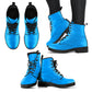 Baby Blue Sky Vegan Leather Boots - READY TO SHIP