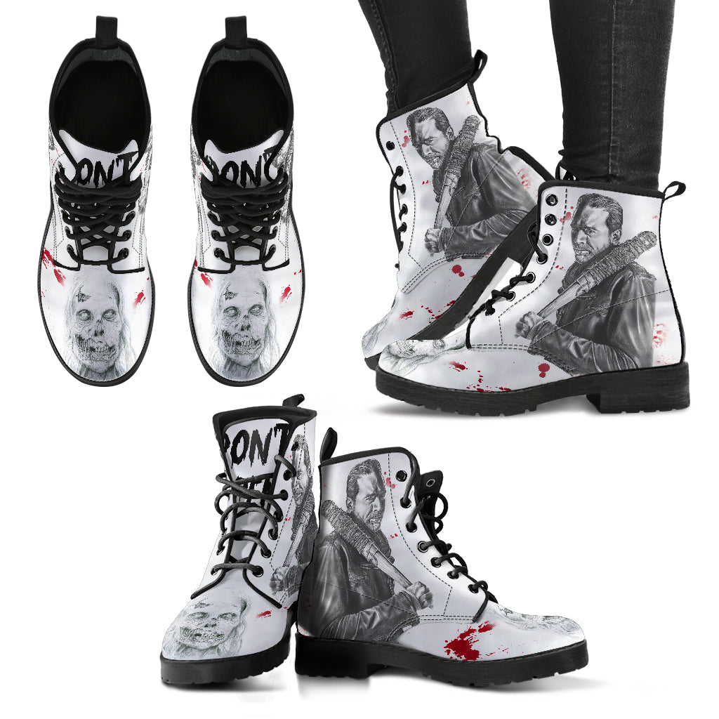 The Walking Dead Negan Women's Vegan Leather Combat Boots