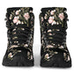 Black Floral Pattern Women's Alpine Boots