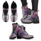 Vintage Dark Gothic Roses Women's Vegan Leather Combat Boots