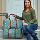 Grandma's Old Teal Blue Carpet Women's Travel Bag