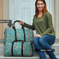 Grandma's Old Teal Blue Carpet Women's Travel Bag