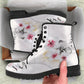 Japanese Cherry Blossom Women Vegan Leather Boots