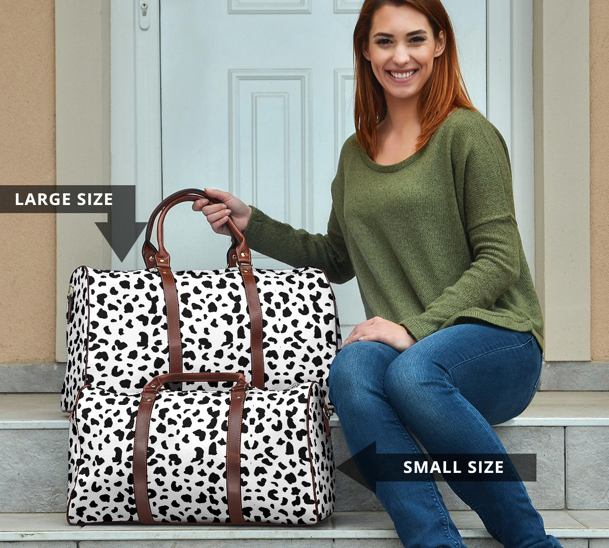 White Leopard Women's Travel Bag