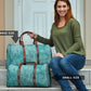 Teal White Vintage Women's Travel Bag