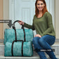 Teal White Vintage Women's Travel Bag