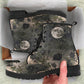 dark black roses moon women's combat boots vegan leather – Sole Design Studio