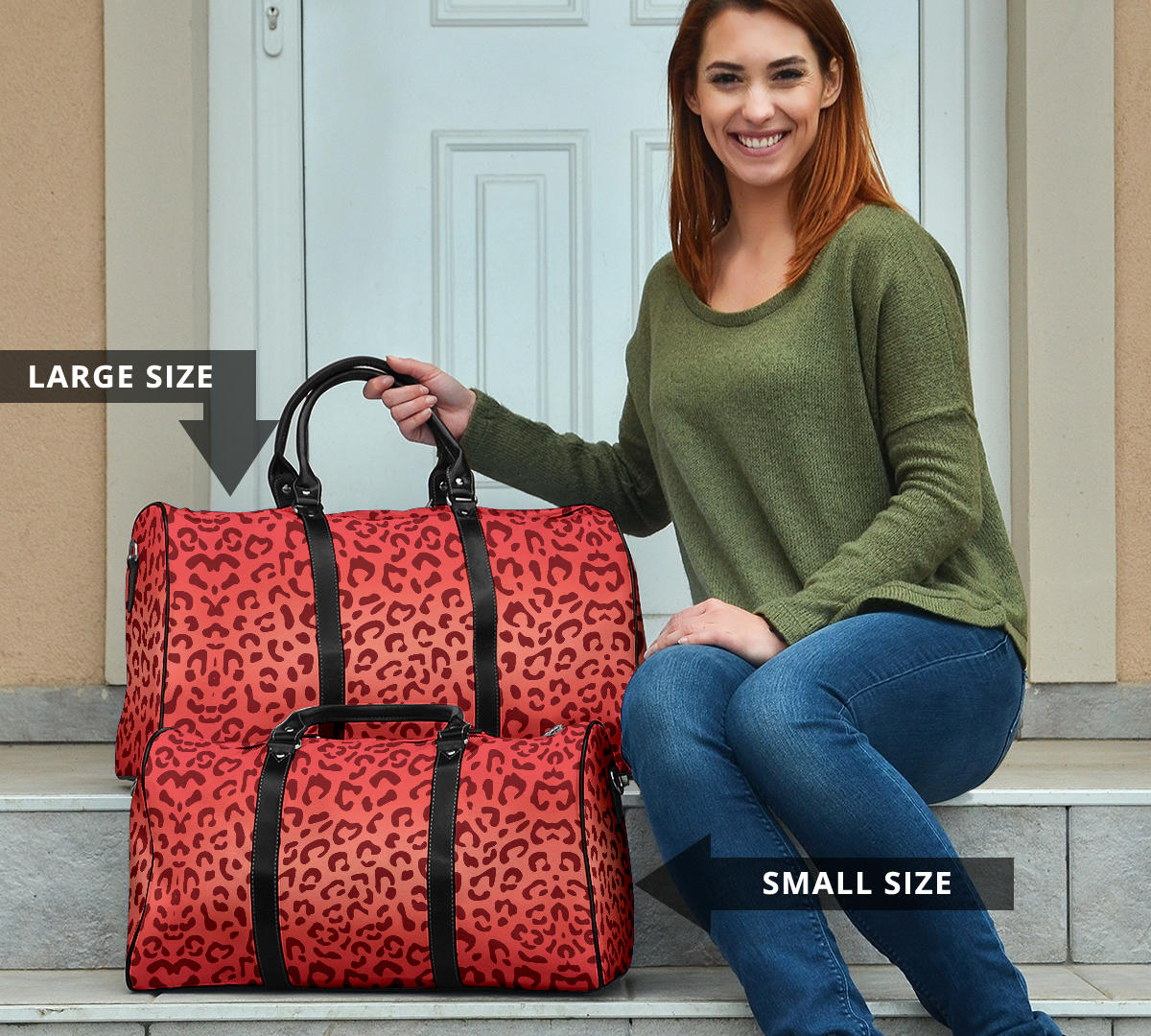 Orange Animal Women's Travel Bag