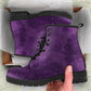 Vintage Purple Mandala Women's Vegan Leather Combat Boots