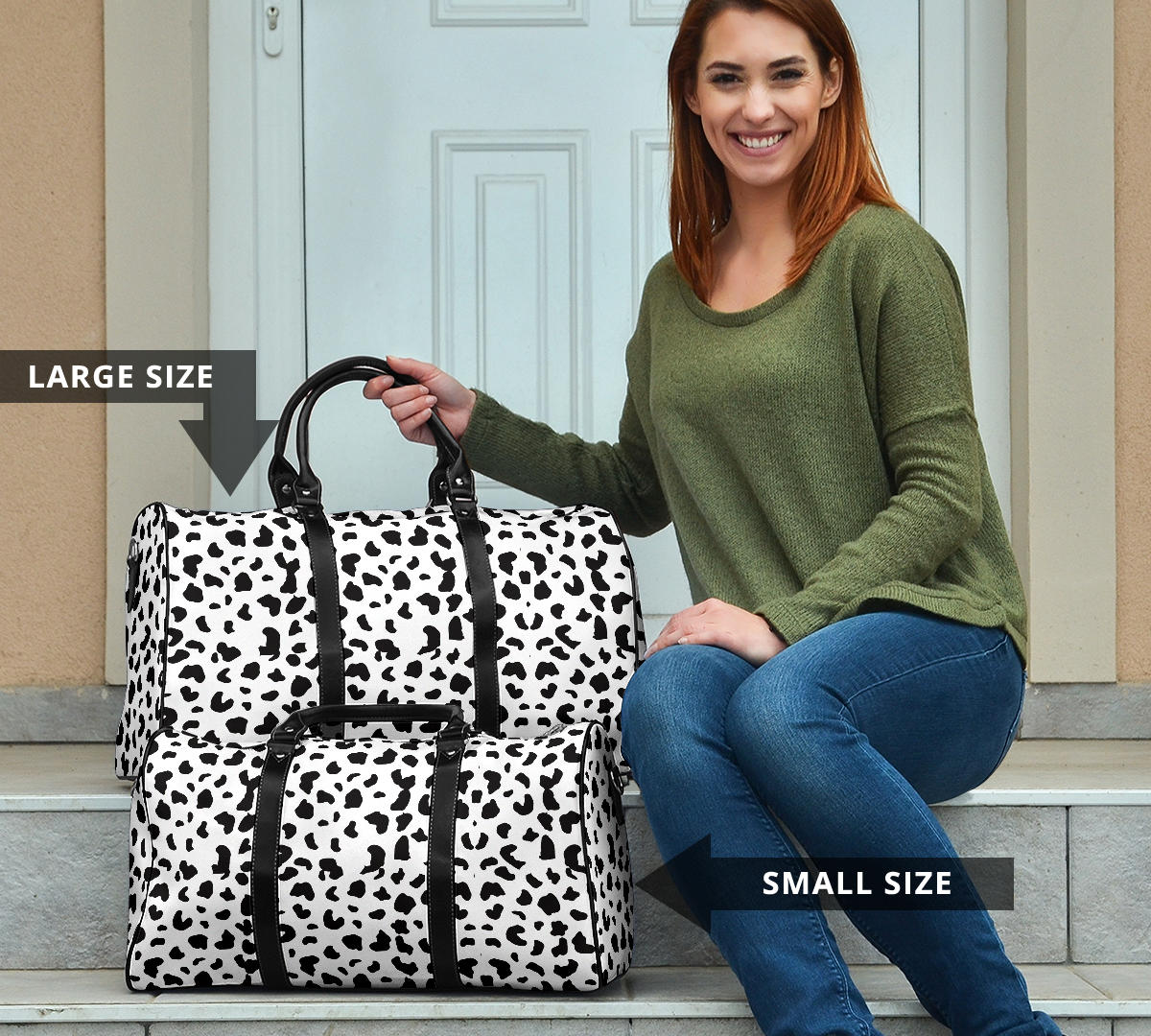 White Leopard Women's Travel Bag