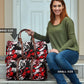 Red And Black Ink Splatter Women's Travel Bag