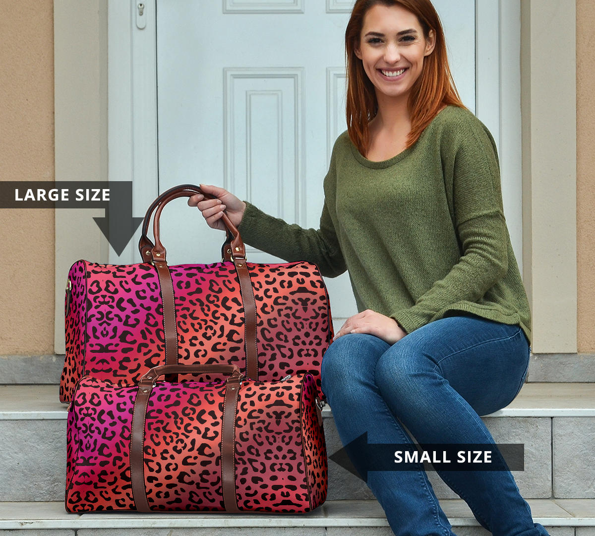 Orange Animal Women's Travel Bag