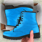 Baby Blue Sky Women's Vegan Leather Combat Boots