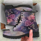 Vintage Dark Gothic Roses Women's Vegan Leather Combat Boots