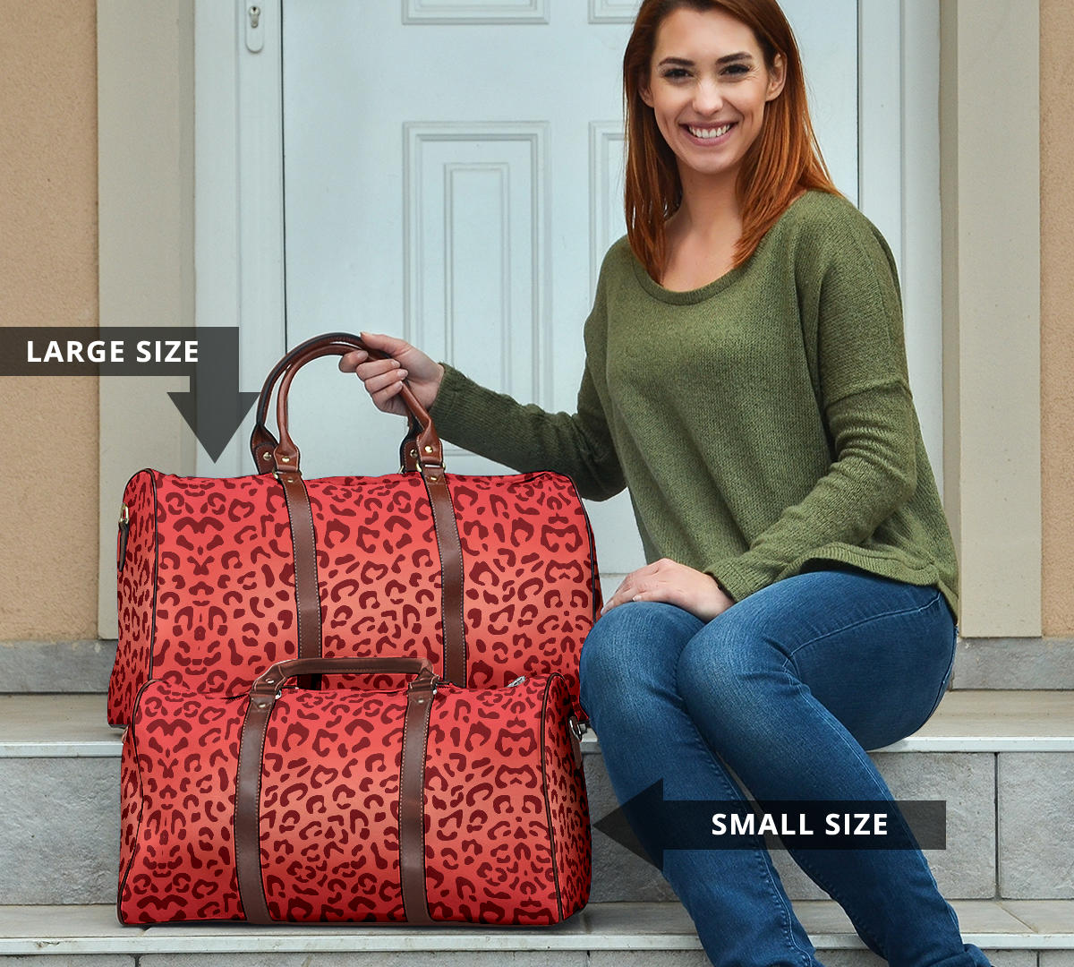 Orange Animal Women's Travel Bag