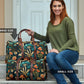 Whimsical Mushroom and Floral Art Women's Travel Bag