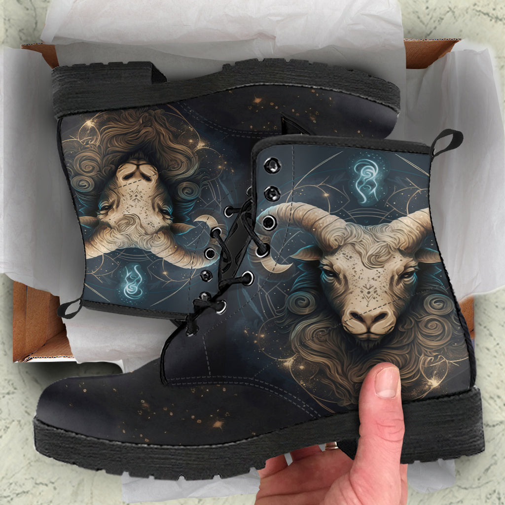 Aries the Ram Vegan Leather Boots