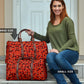 Red Animal Print Women's Travel Bag