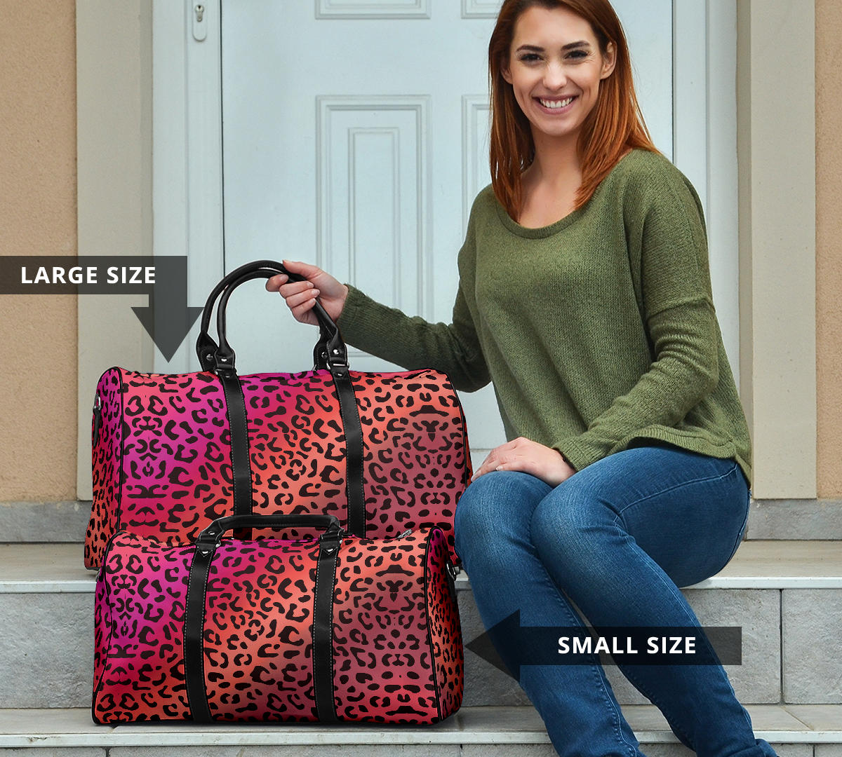 Orange Animal Women's Travel Bag